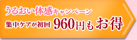 集中ケアが初回1,000円割引!キャンペーン期間2013年3月31日まで　※但し、一定数になり次第終了となります
